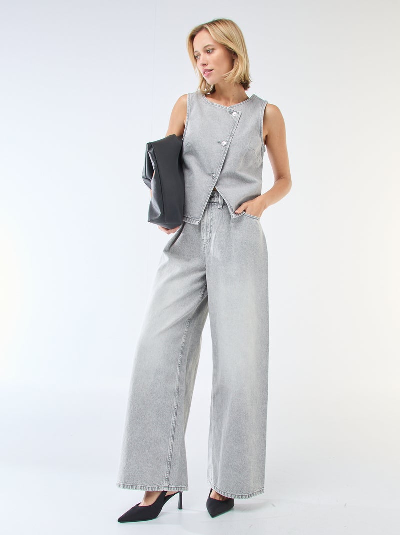 Giacca da abito in denim Grigio - Kiabi