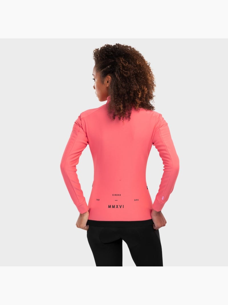 Giacca da ciclismo softshell da donna ciclismo donna j1 breakaway Corallo - Kiabi