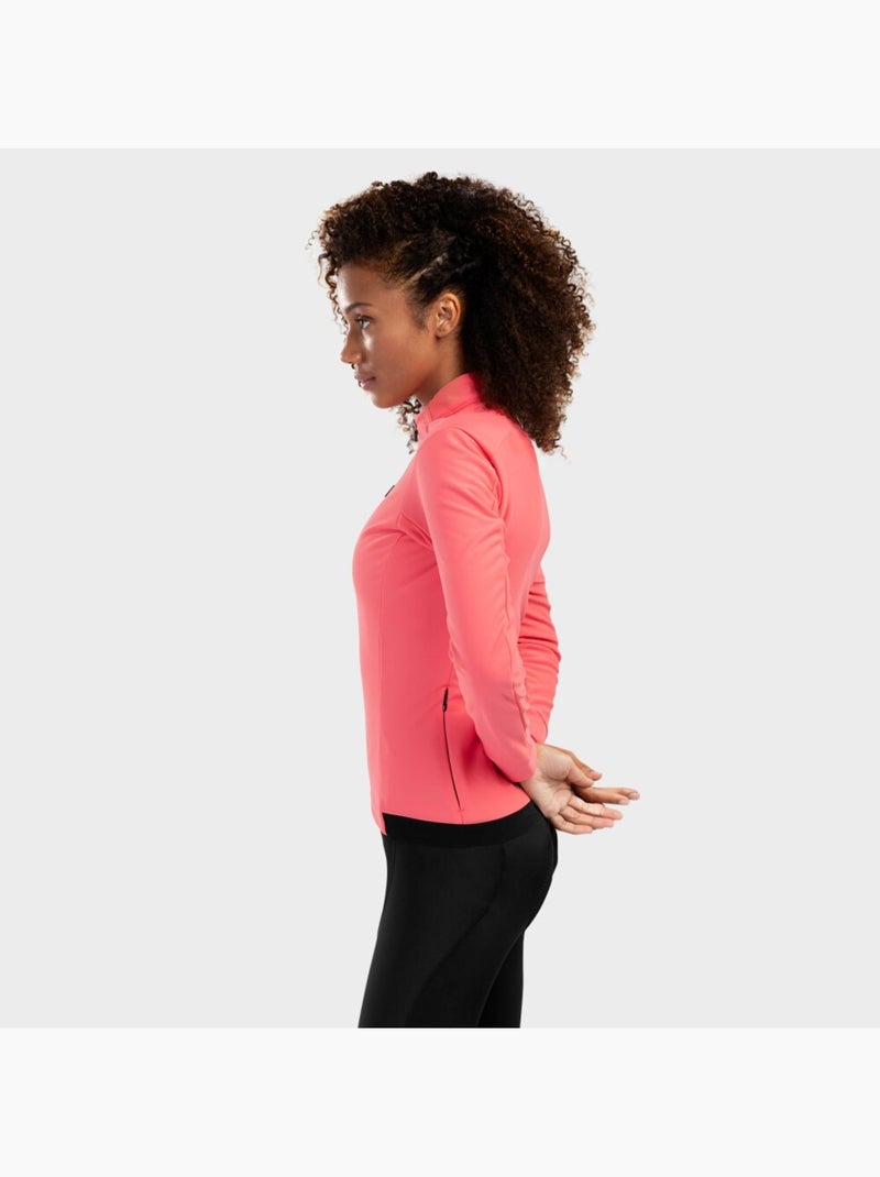 Giacca da ciclismo softshell da donna ciclismo donna j1 breakaway Corallo - Kiabi