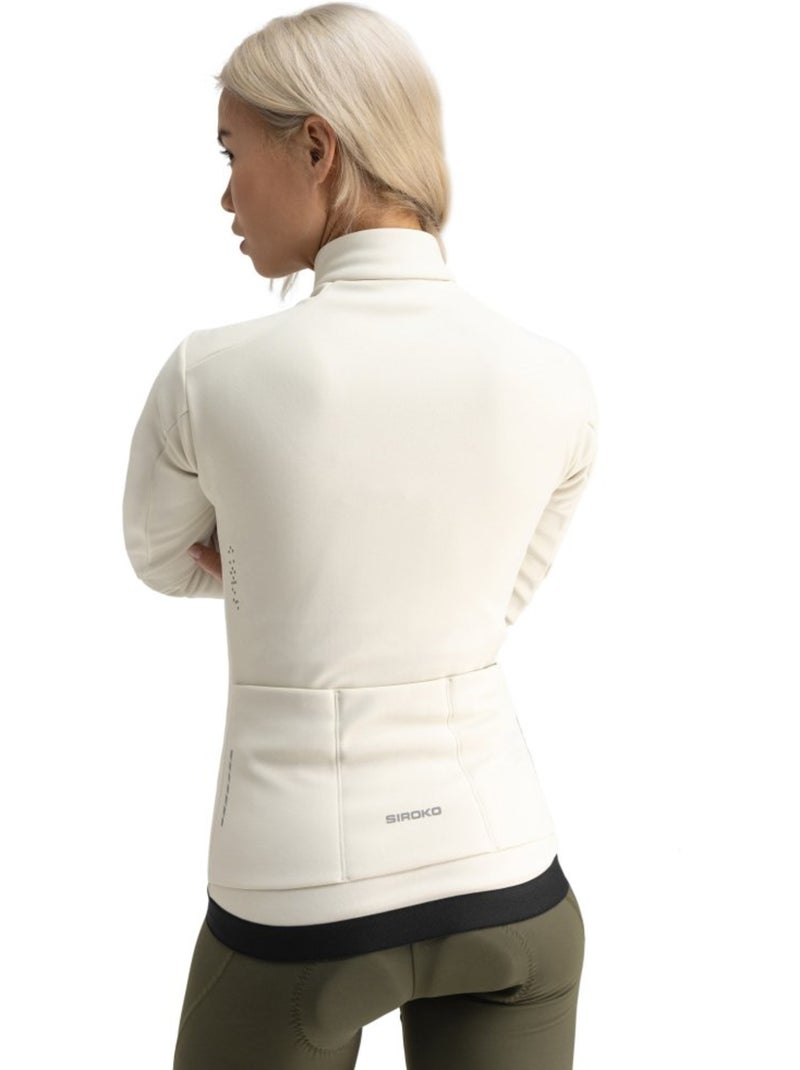 Giacca da ciclismo softshell da donna ciclismo donna j1 garden Beige - Kiabi
