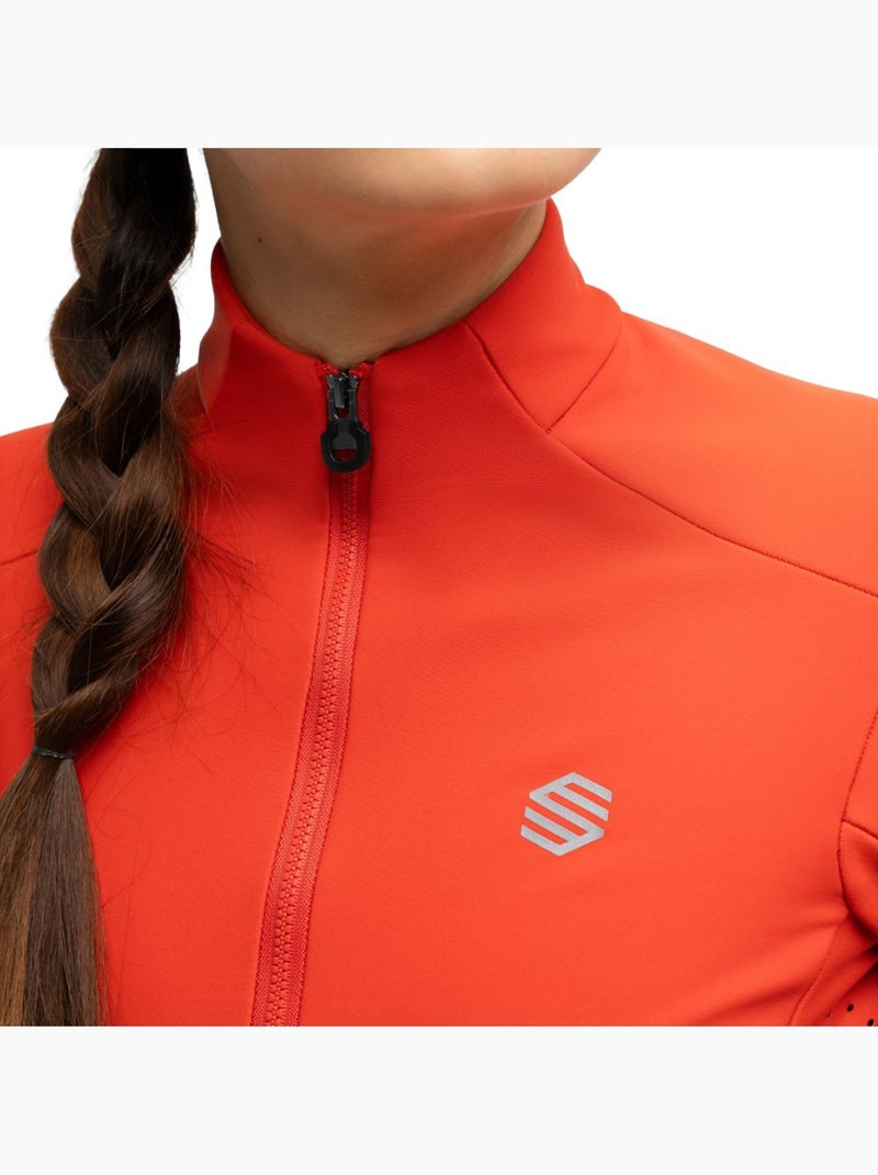 Giacca da ciclismo softshell da donna ciclismo donna j1-w plange Rosso - Kiabi