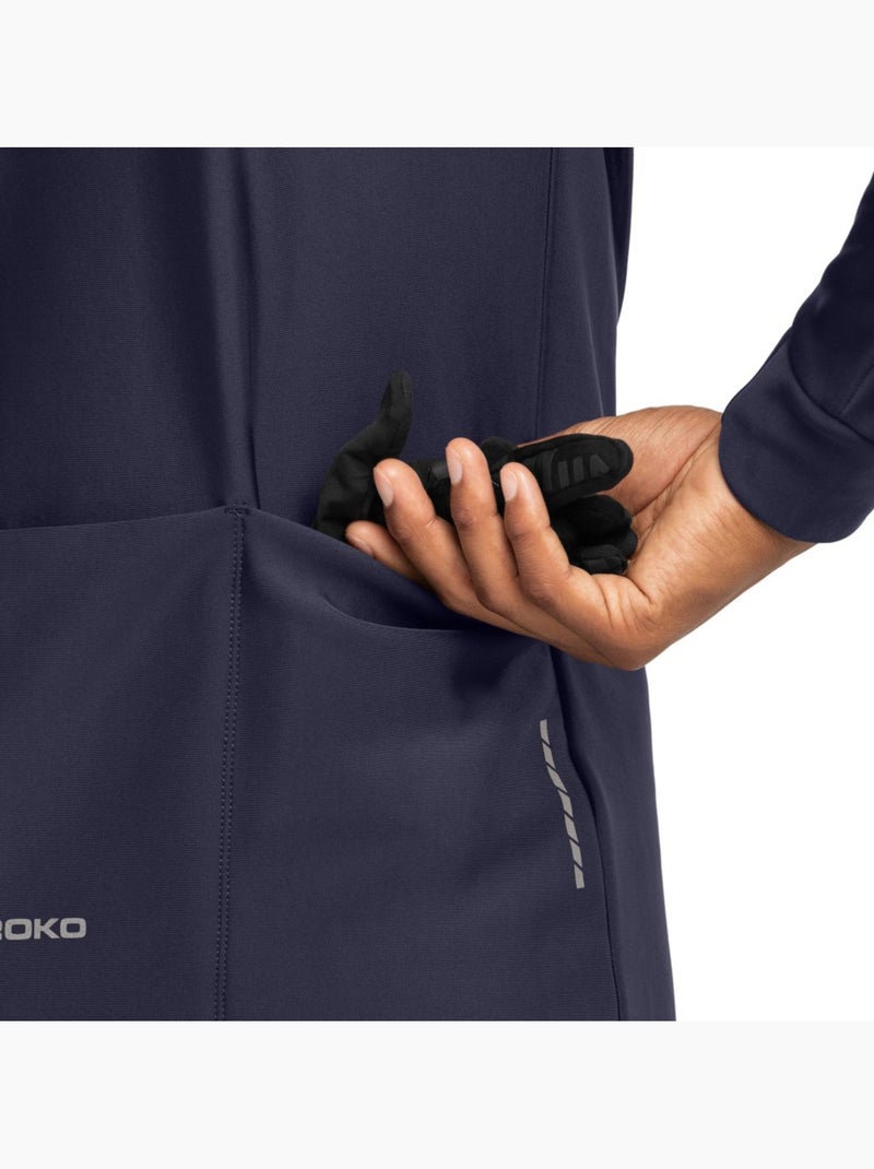 Giacca da ciclismo softshell da uomo ciclismo uomo j1 elba Blu marino - Kiabi