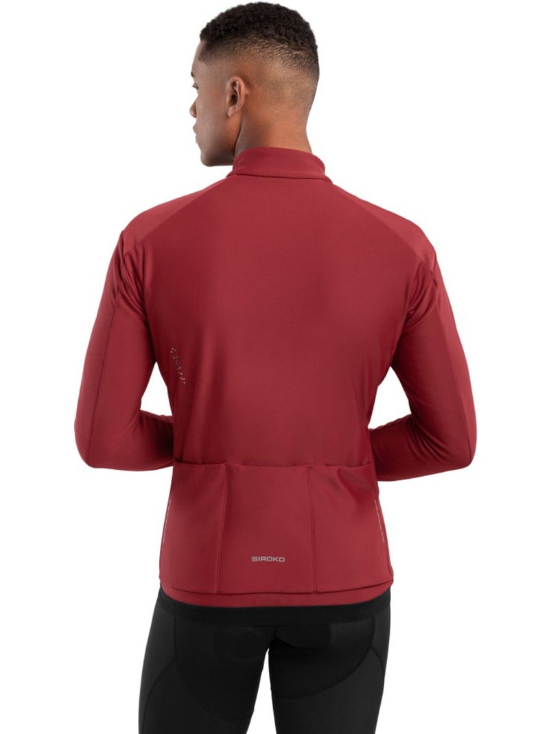 Giacca da ciclismo softshell da uomo ciclismo uomo j1 soulor Rosso mattone - Kiabi