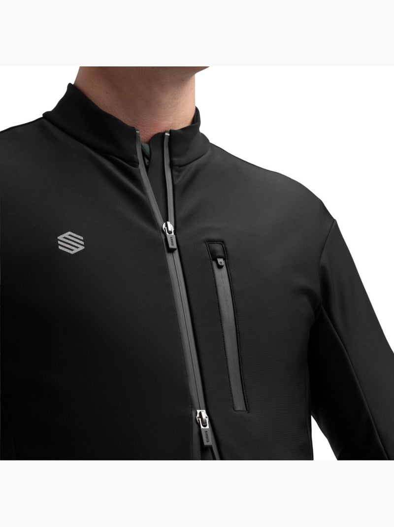 Giacca da ciclismo softshell da uomo ciclismo uomo j3 seymour Nero - Kiabi