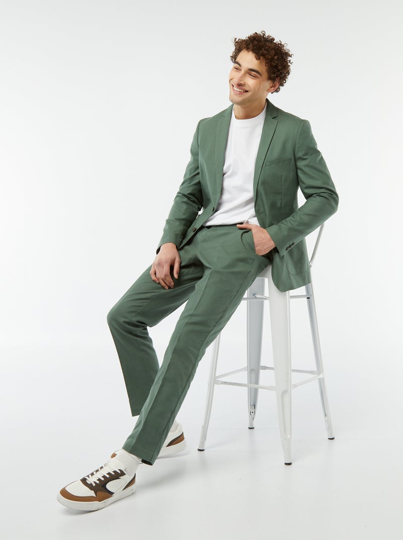 Giacca da completo aderente / Slim fit VERDE - Kiabi