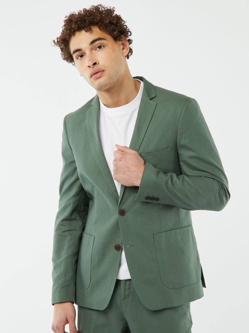 Giacca da completo aderente Slim fit VERDE Uomo Kiabi