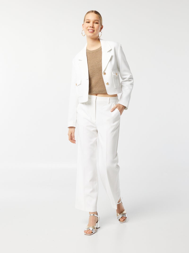 Giacca da completo cropped bianco - Kiabi