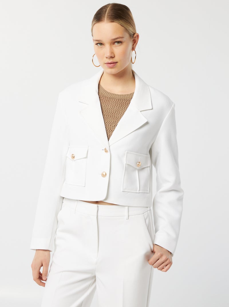 Giacca da completo cropped bianco - Kiabi