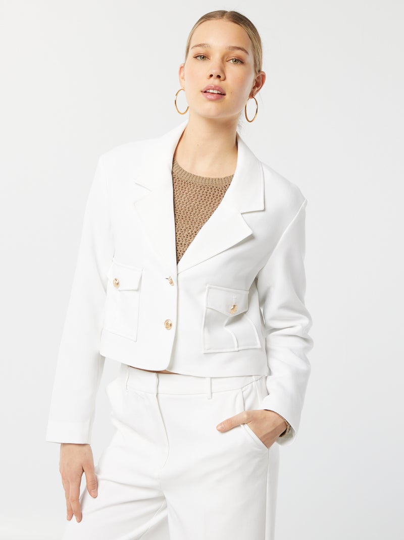 Giacca da completo cropped bianco - Kiabi
