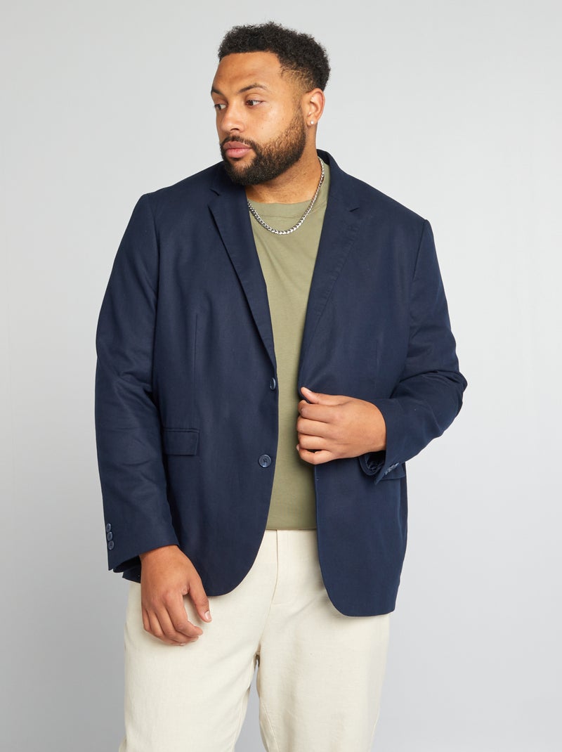 Giacca da completo in misto lino blu - Kiabi