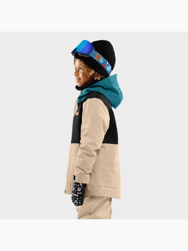 Giacca da snowboard da bambino sport invernali bambini e bambine kw1 vista Nero - Kiabi