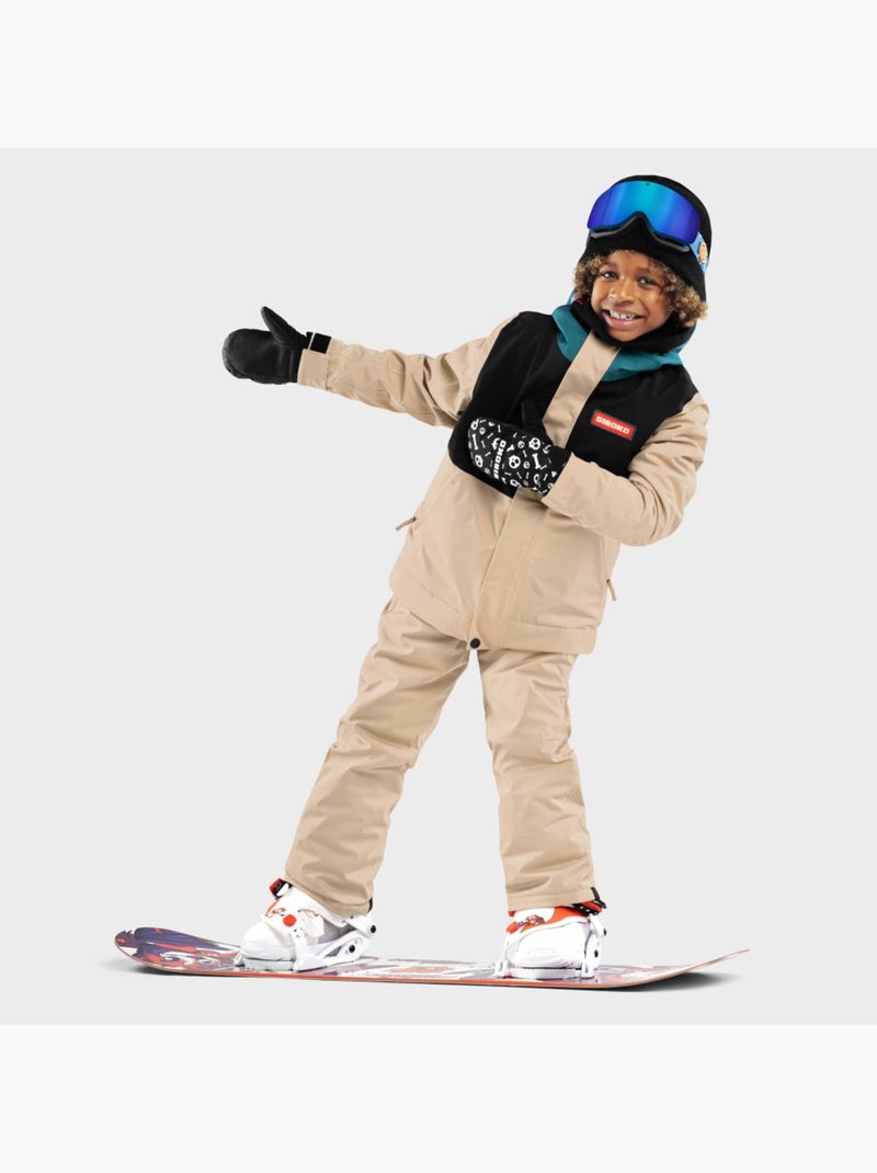 Giacca da snowboard da bambino sport invernali bambini e bambine kw1 vista Nero - Kiabi
