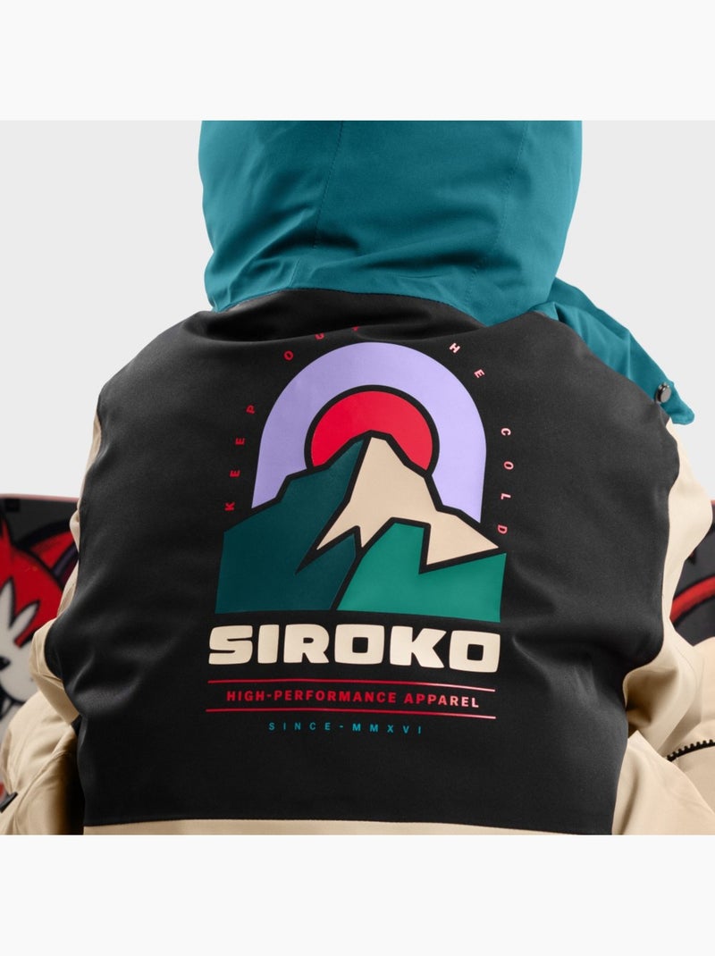 Giacca da snowboard da bambino sport invernali bambini e bambine kw1 vista Nero - Kiabi