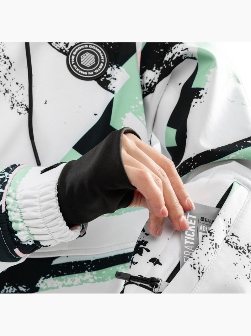 Giacca da snowboard da donna sport invernali donna w1-w delirium Bianco - Kiabi