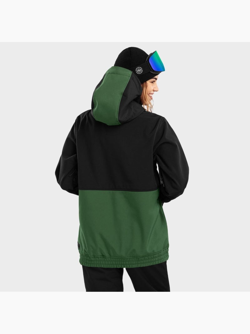Giacca da snowboard da donna sport invernali donna w1-w evergreen Nero - Kiabi