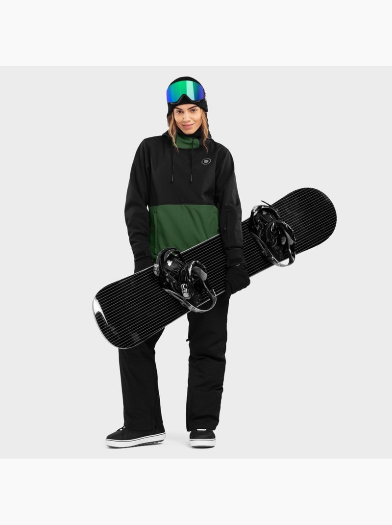 Giacca da snowboard da donna sport invernali donna w1-w evergreen Nero - Kiabi