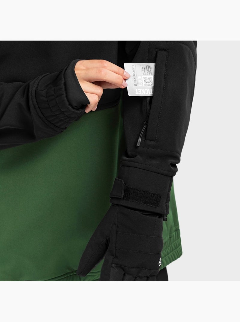 Giacca da snowboard da donna sport invernali donna w1-w evergreen Nero - Kiabi
