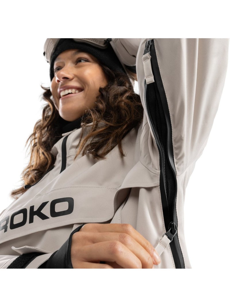 Giacca da snowboard da donna sport invernali donna w6-w eriz Beige - Kiabi