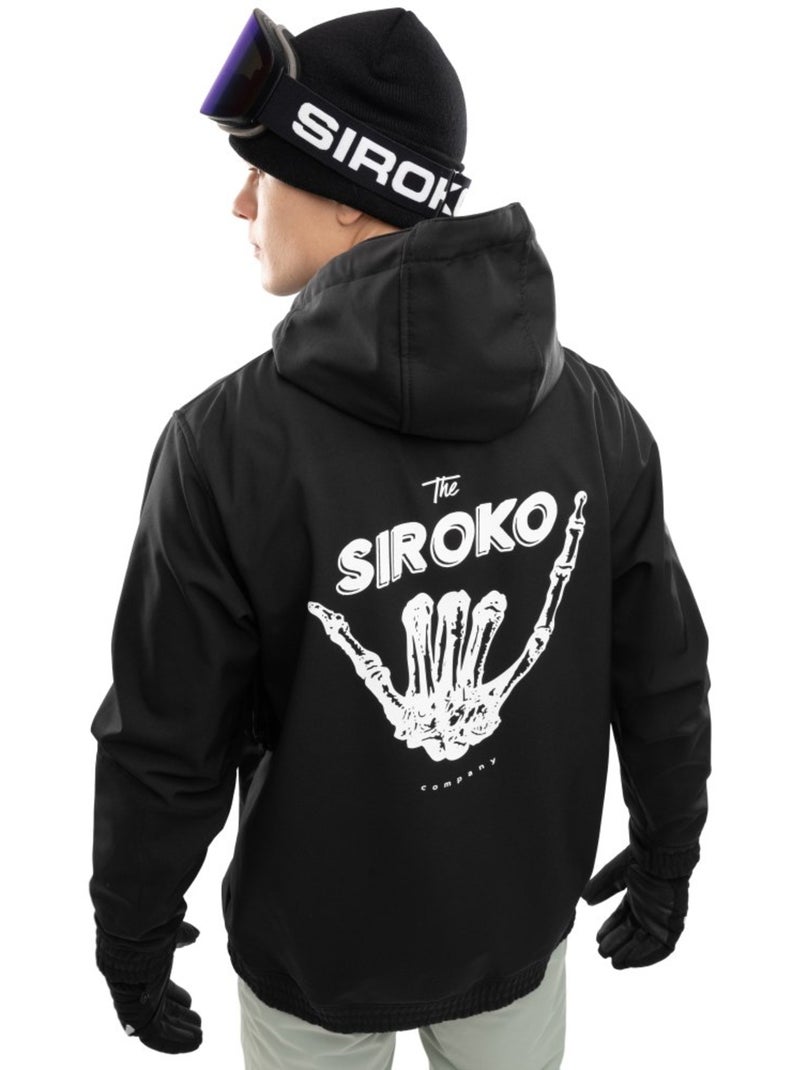 Giacca da snowboard da uomo sport invernali uomo w1 shaka Nero - Kiabi