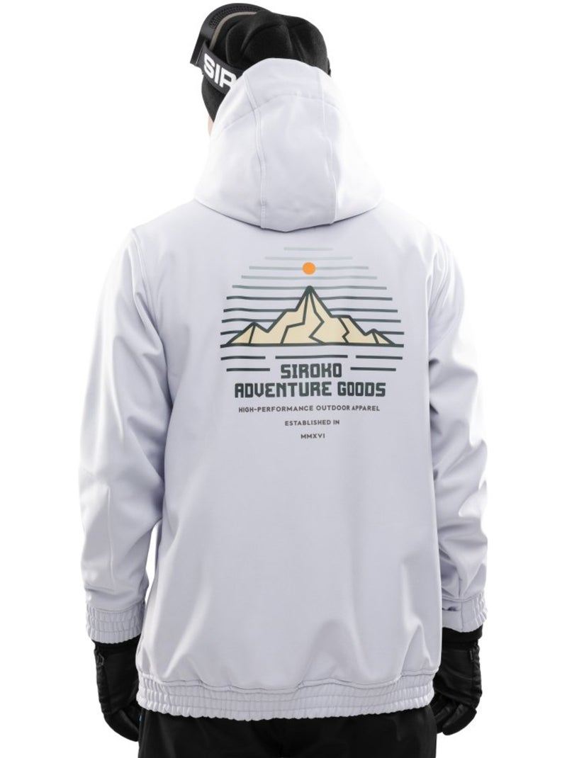 Giacca da snowboard da uomo sport invernali uomo w3 lhotse Bianco Grigio - Kiabi