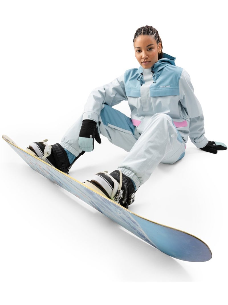 Giacca da snowboard oversize da donna donna w8-w yuki light Blu - Kiabi