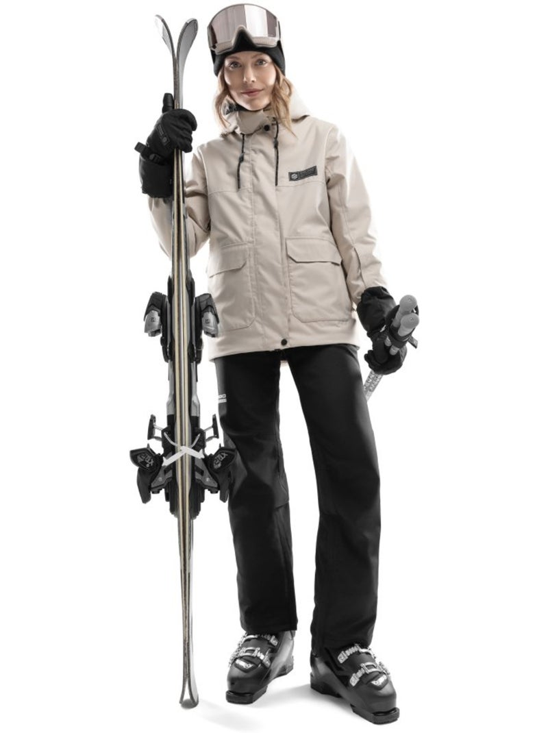 Giacca da snowboard premium da donna sport invernali donna srx saslong Beige - Kiabi