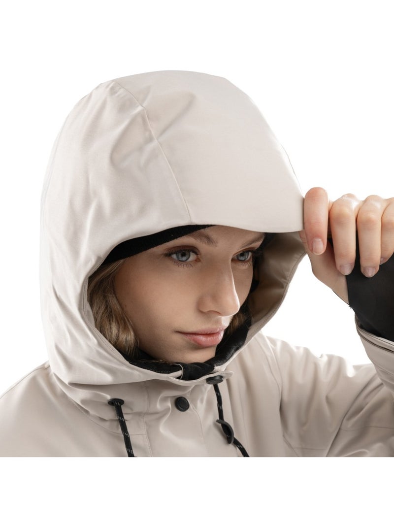 Giacca da snowboard premium da donna sport invernali donna srx saslong Beige - Kiabi