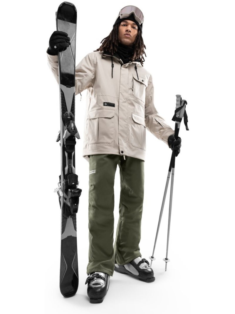 Giacca da snowboard premium da uomo sport invernali uomo srx astun Beige - Kiabi