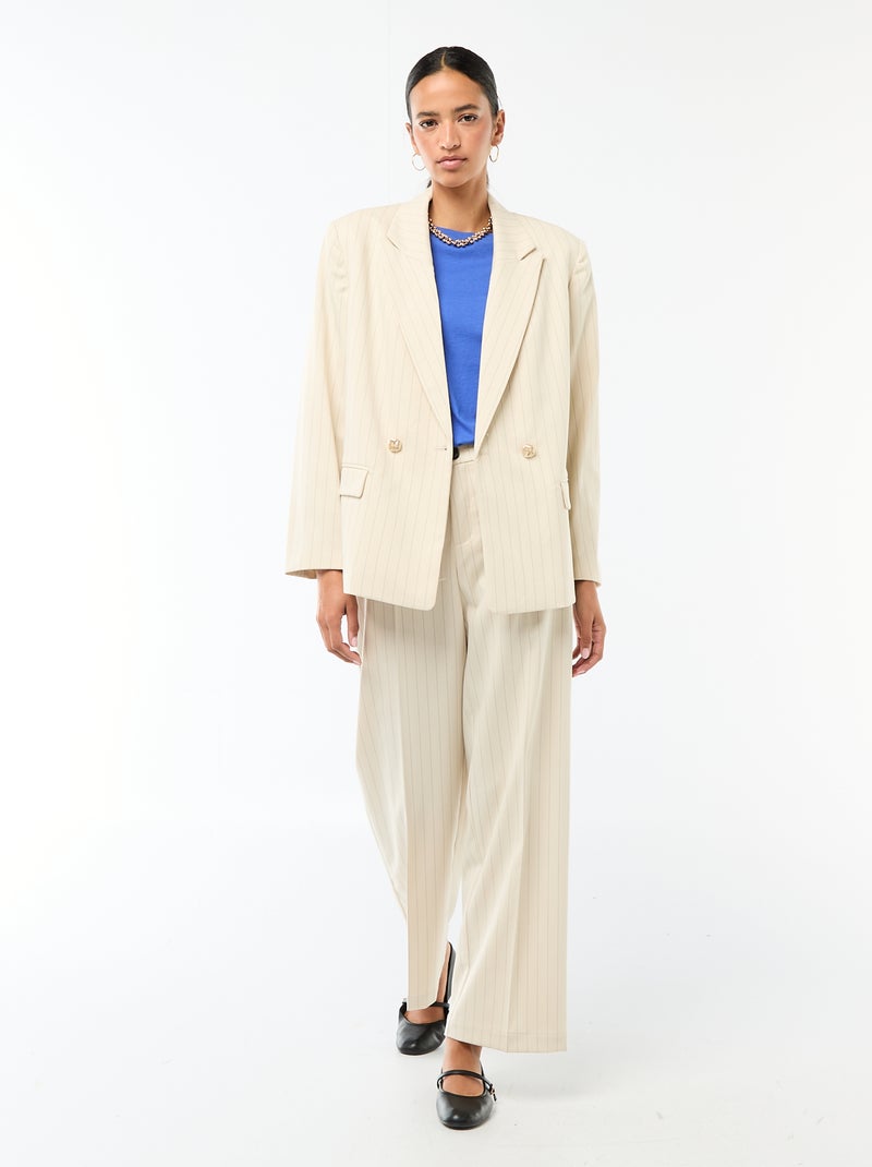 Giacca da tailleur con apertura a doppio petto Beige - Kiabi
