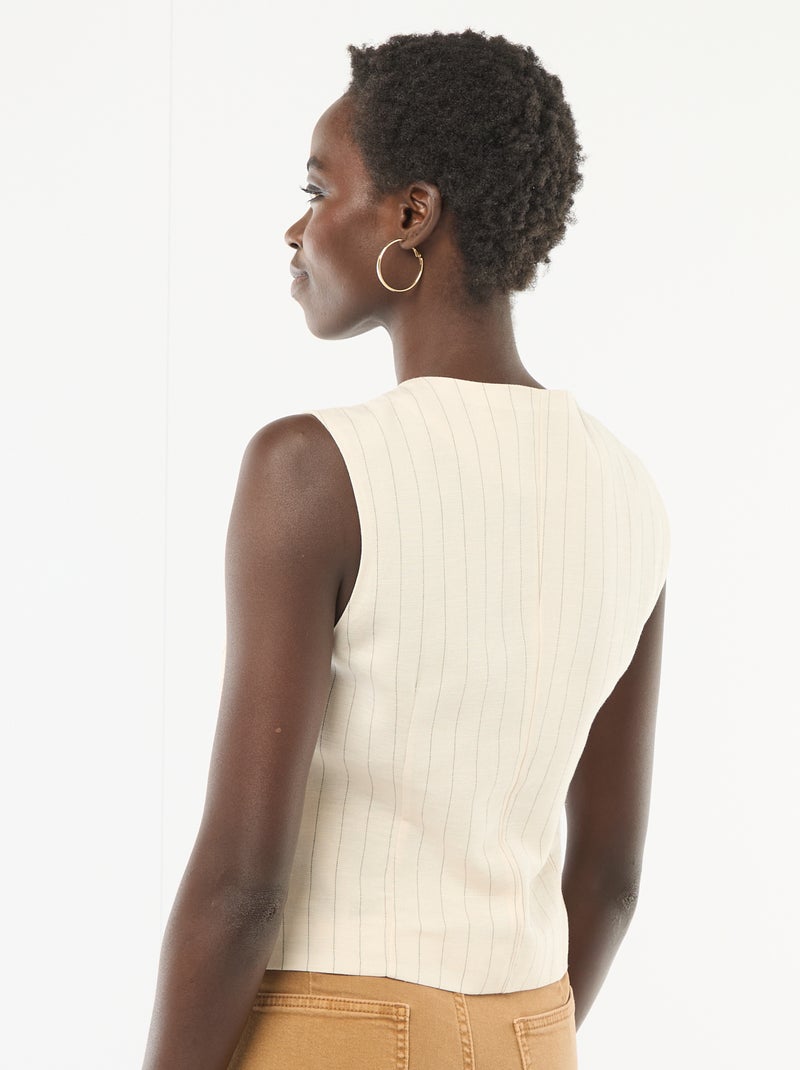 Giacca da tailleur con bottoni dorati Beige - Kiabi