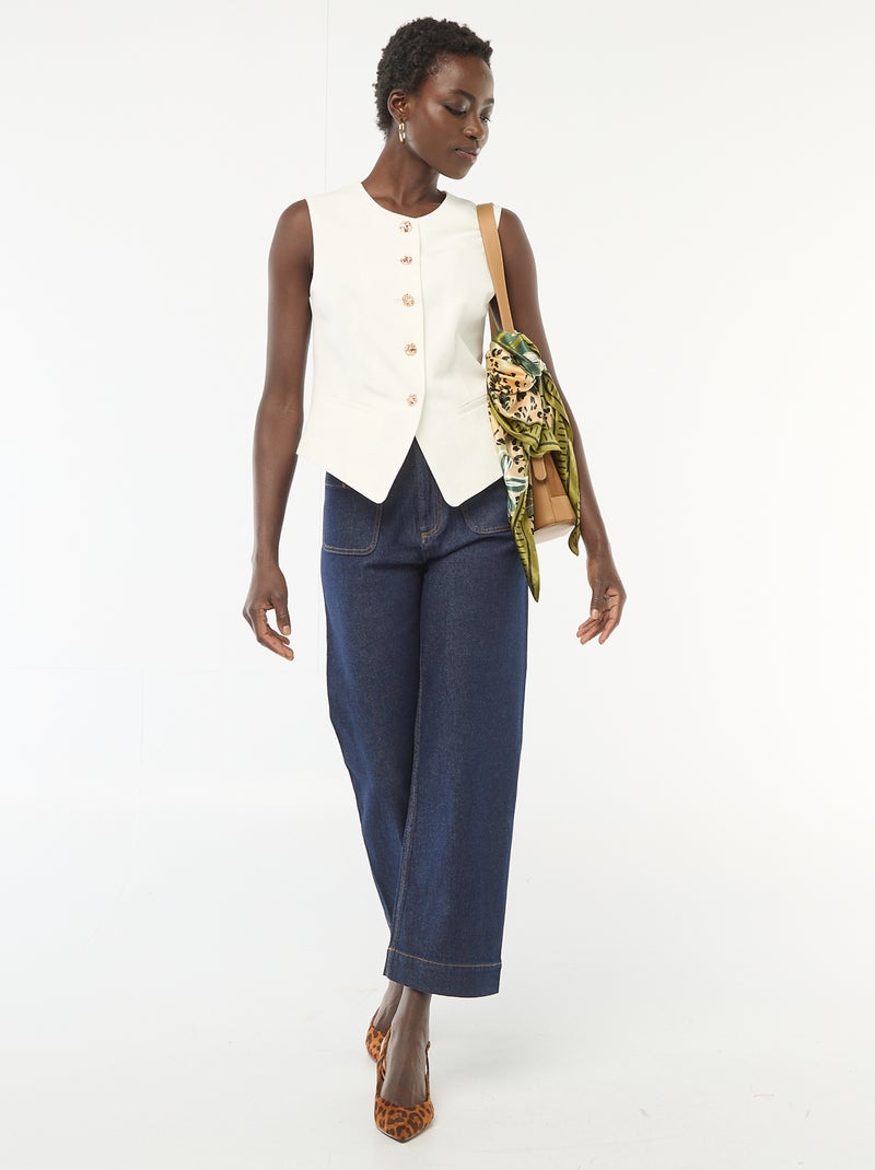 Giacca da tailleur con bottoni dorati Bianco - Kiabi