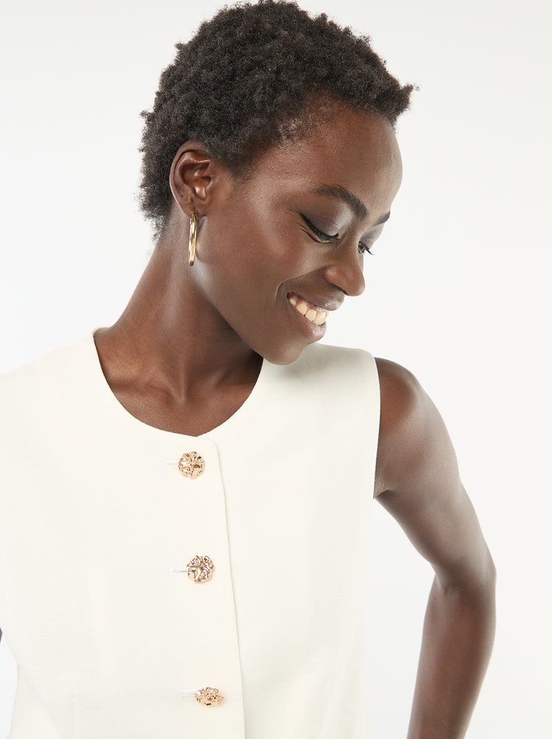 Giacca da tailleur con bottoni dorati Bianco - Kiabi