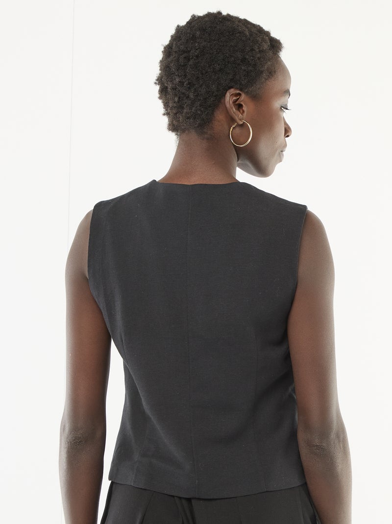 Giacca da tailleur con bottoni dorati Nero - Kiabi