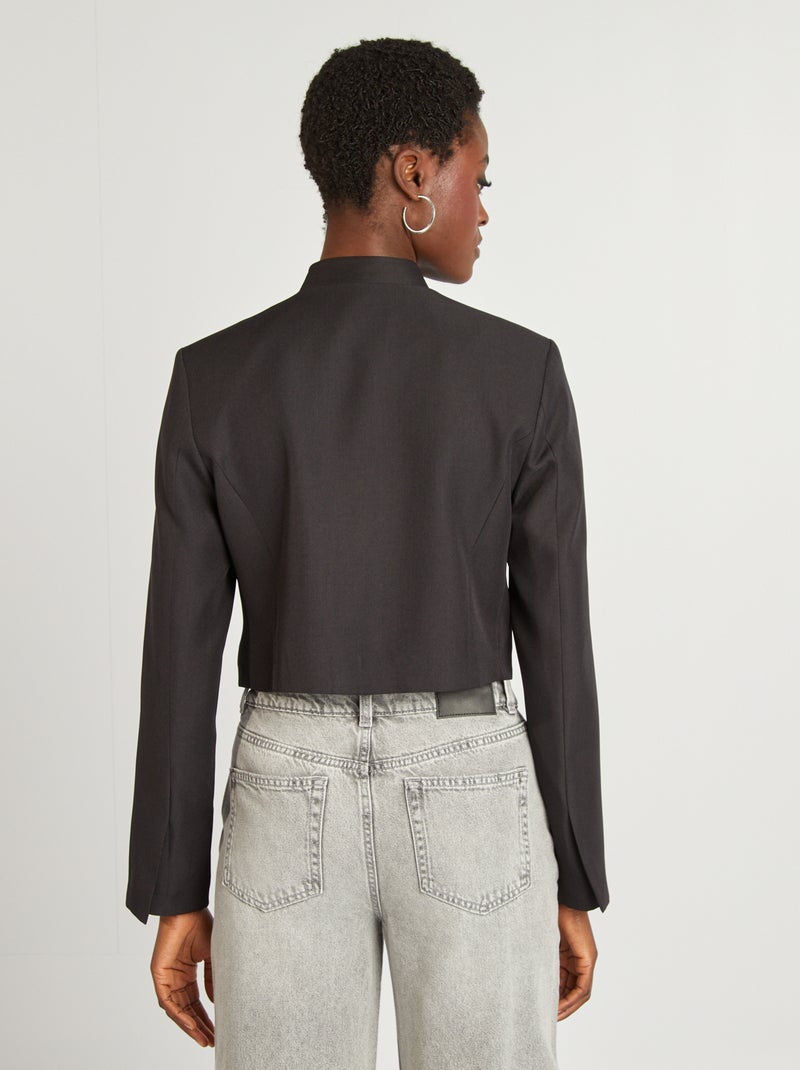 Giacca da tailleur con collo alla coreana nero - Kiabi