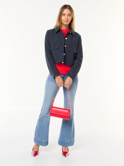 Giacca da tailleur corta con bottoni dorati - Kiabi