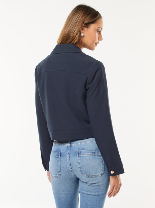 Giacca da tailleur corta con bottoni dorati - Kiabi