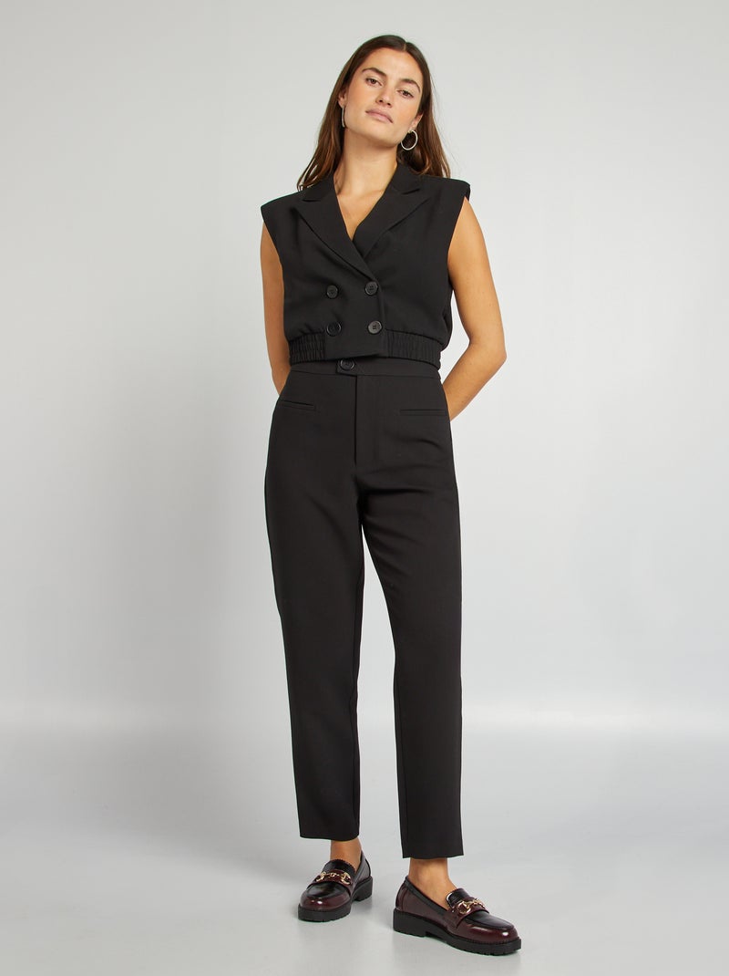 Giacca da tailleur crop nero - Kiabi