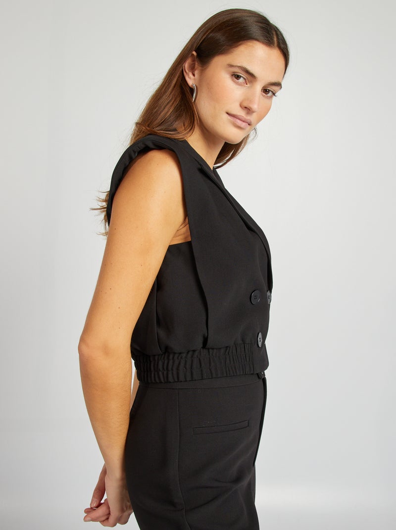 Giacca da tailleur crop nero - Kiabi