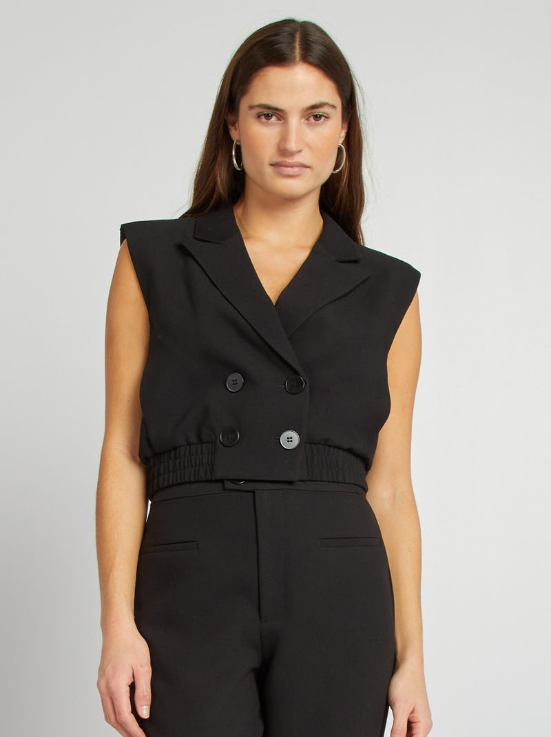 Giacca da tailleur crop nero - Kiabi