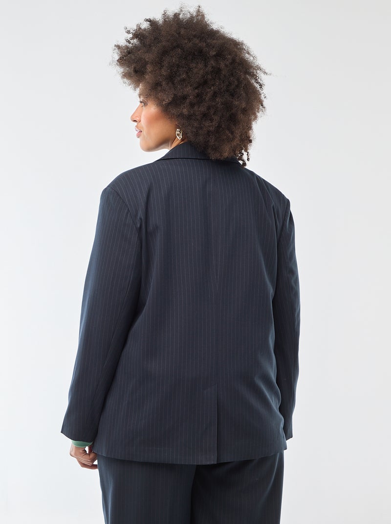 Giacca da tailleur lunga doppiopetto Blu - Kiabi