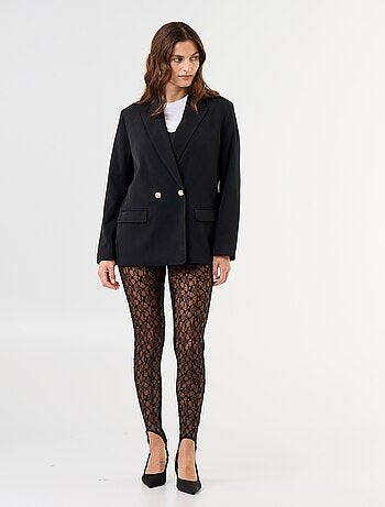 Giacca da tailleur lunga sciancrata