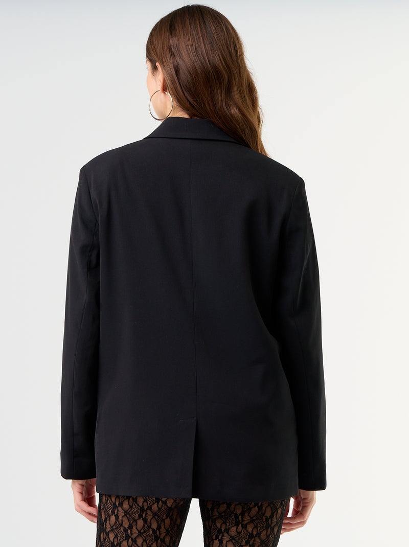 Giacca da tailleur lunga sciancrata Nero - Kiabi