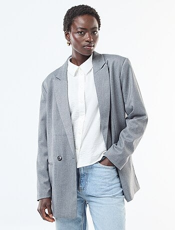 Giacca da tailleur oversize in flanella