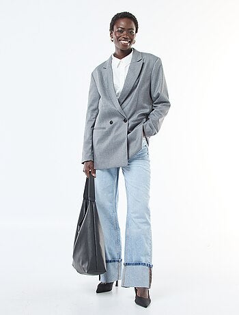 Giacca da tailleur oversize in flanella