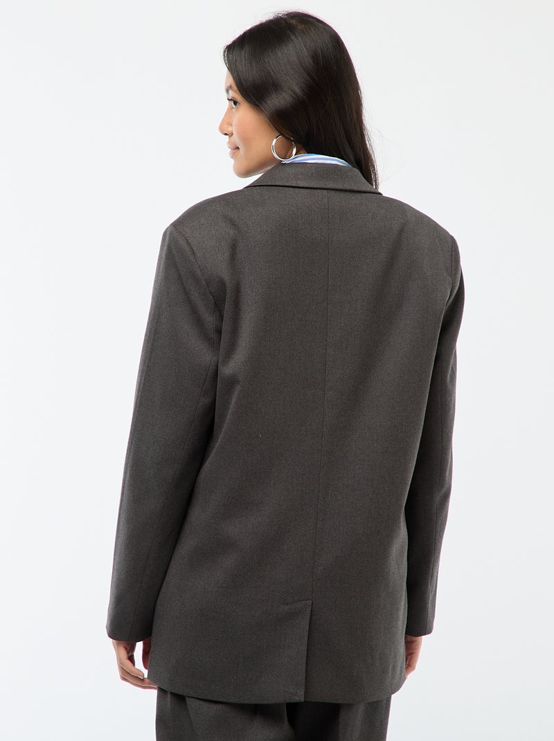 Giacca da tailleur oversize in flanella Grigio - Kiabi