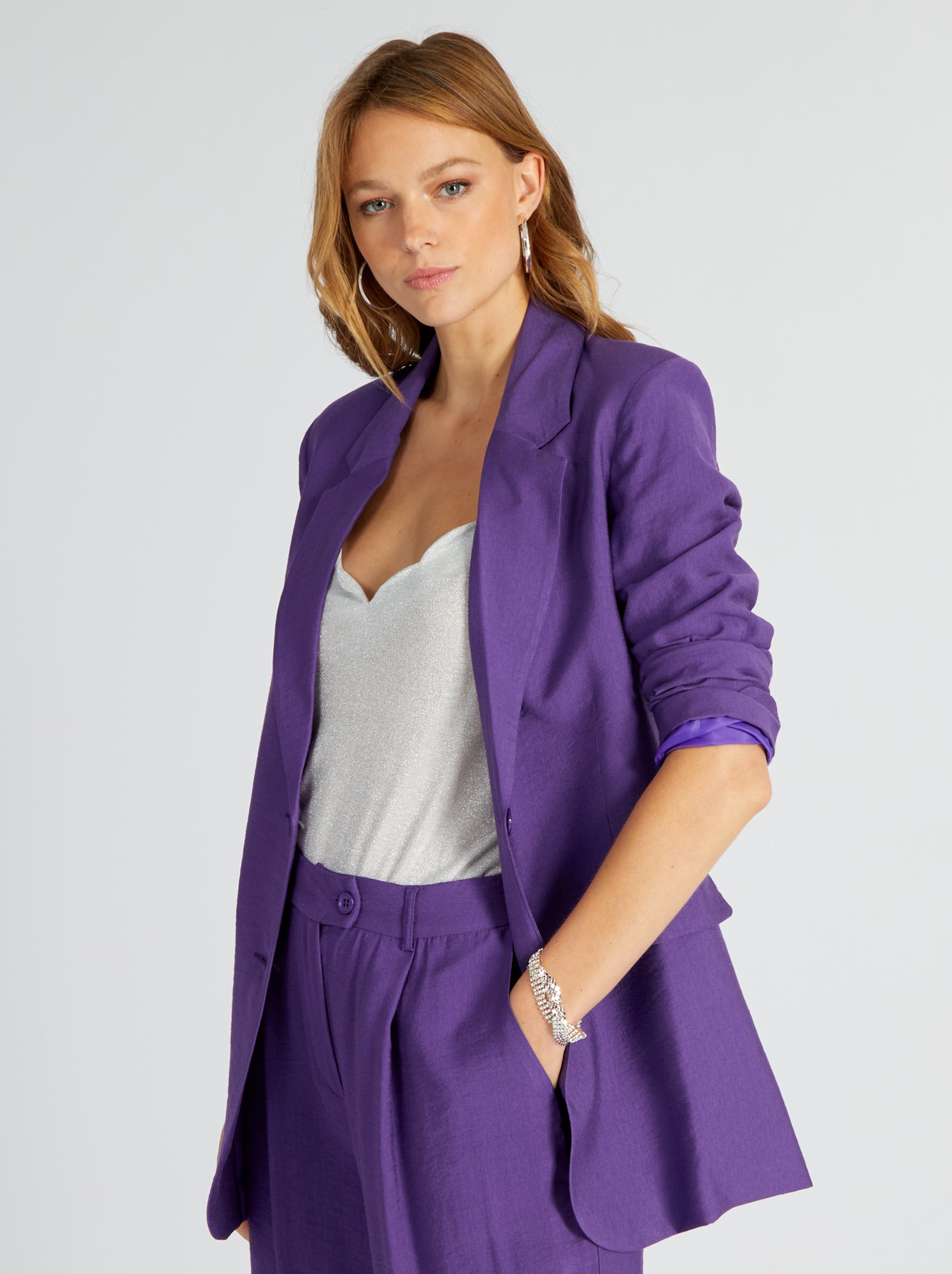 Blazer Elegante Uomo Con 2 Bottoni - Giacca Formale E Casual Con Fodera - Foto 4