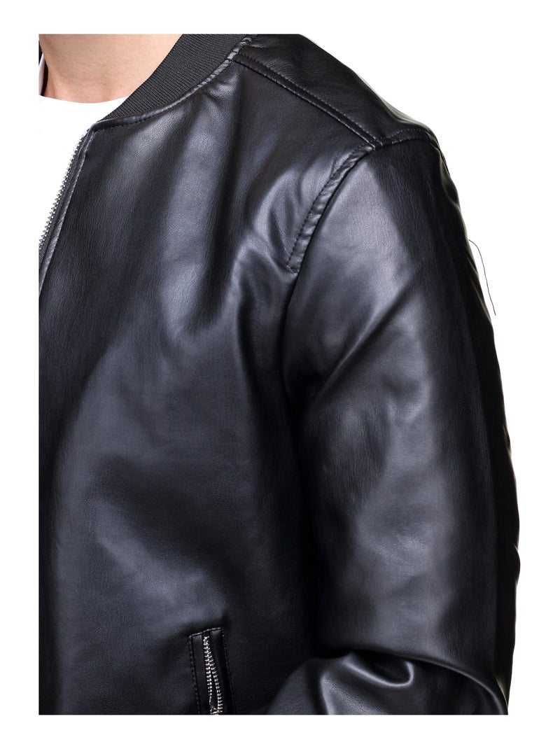 Giacca da uomo in similpelle - Frilivin Nero - Kiabi