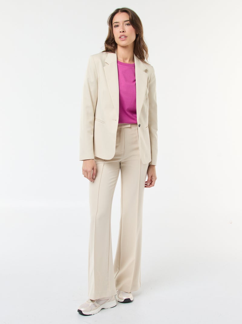 Giacca de tailleur à maniche lunghe Beige - Kiabi