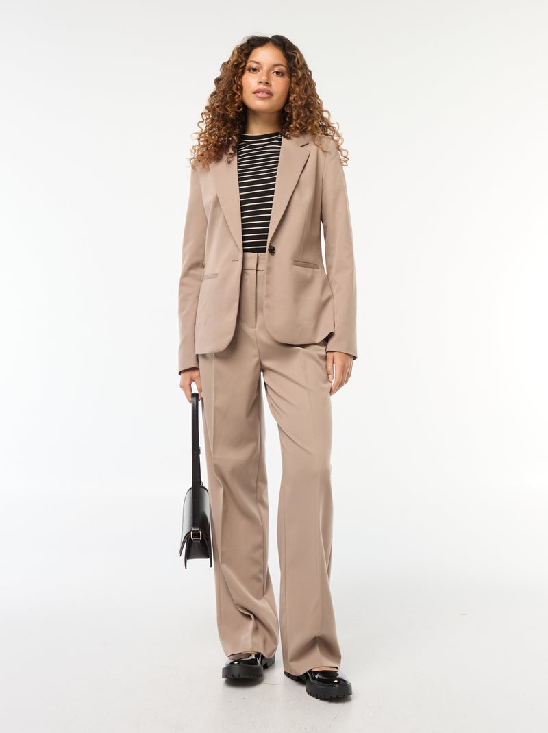 Giacca de tailleur à maniche lunghe Beige - Kiabi