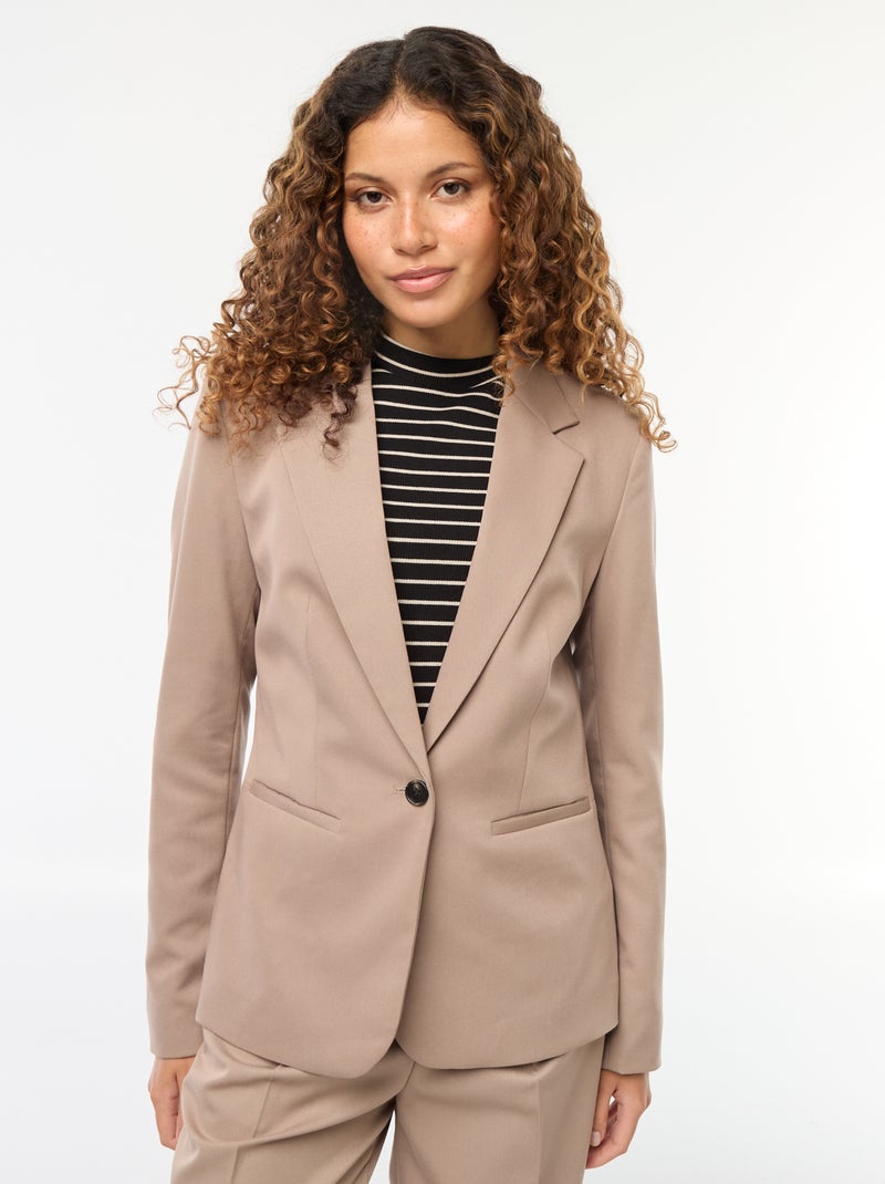 Giacca de tailleur à maniche lunghe Beige - Kiabi